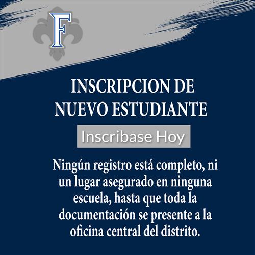 New student registration in spanish 